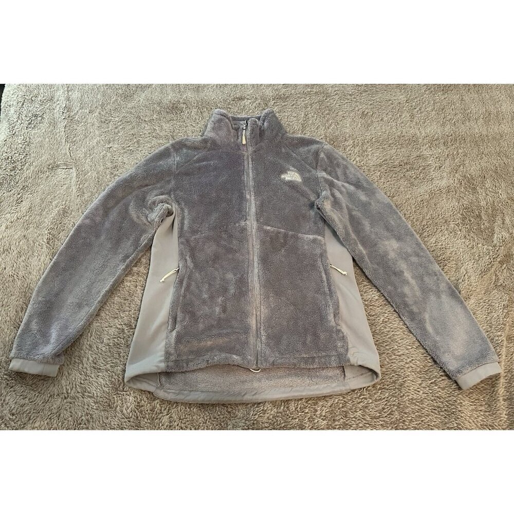 The North Face Women’s Size L Gray Soft Fleece Zip Up Jacket - Picture 2 of 16